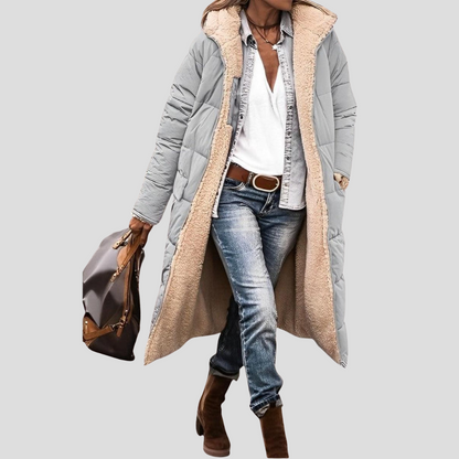 Warm Women's Parka Coat with Faux Fur Lining