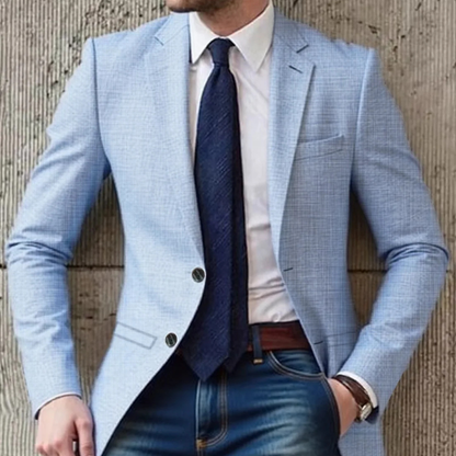 Stylish Men's Cotton Blazer Slim Fit Jacket