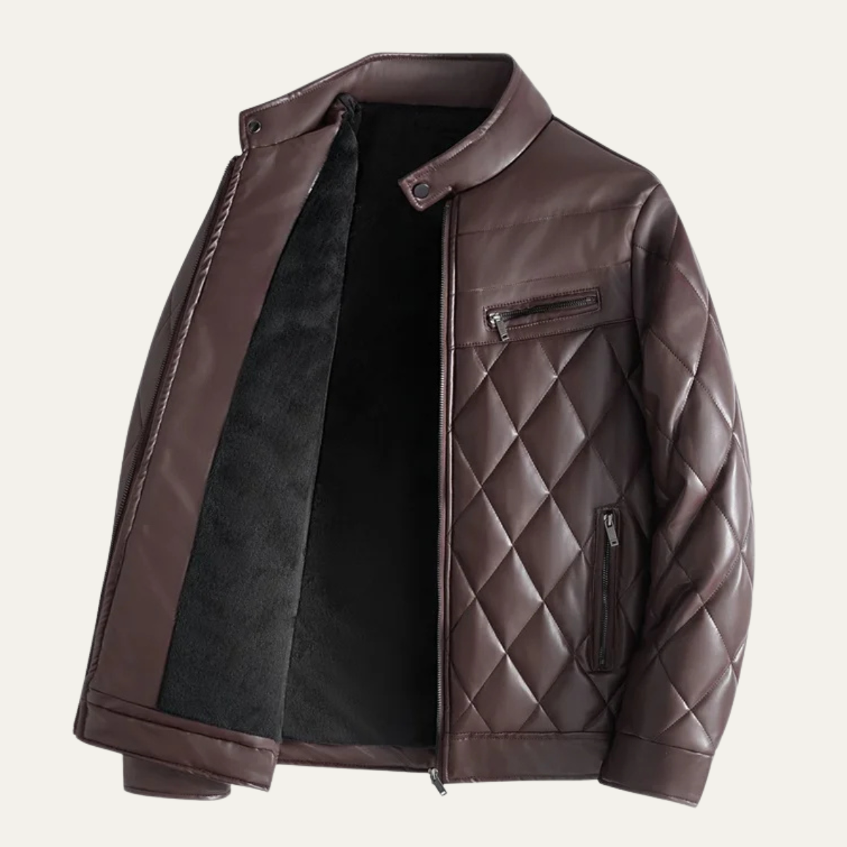 Classic Men's Leather Motorcycle Jacket
