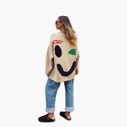 Cozy Women's Jumper with Large Fit and Fun Design