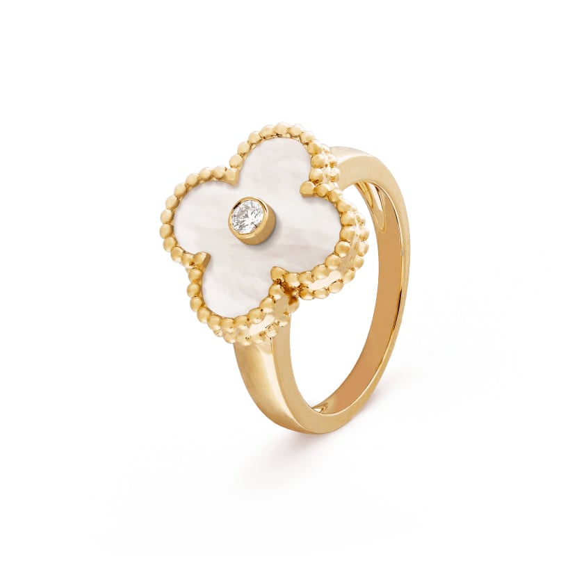 Luxury Silver Gold Plated Leaf Ring - Pexav