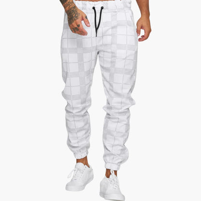 Men's Plaid Fleece Lined Jogger Pants