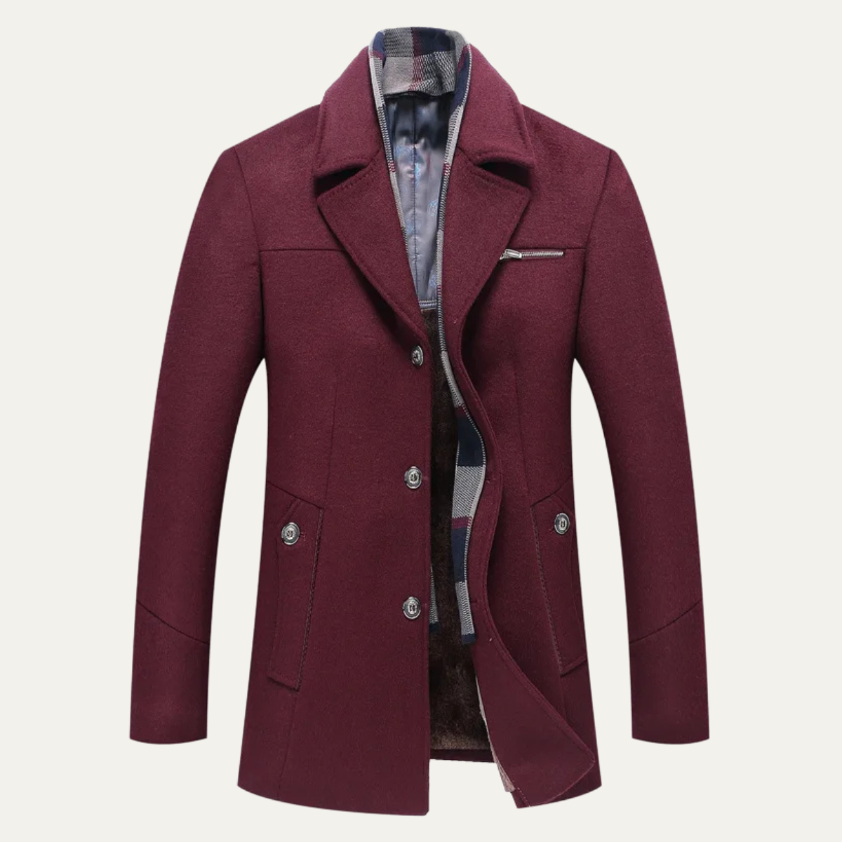 Luxury Men's Wool Cashmere Coat