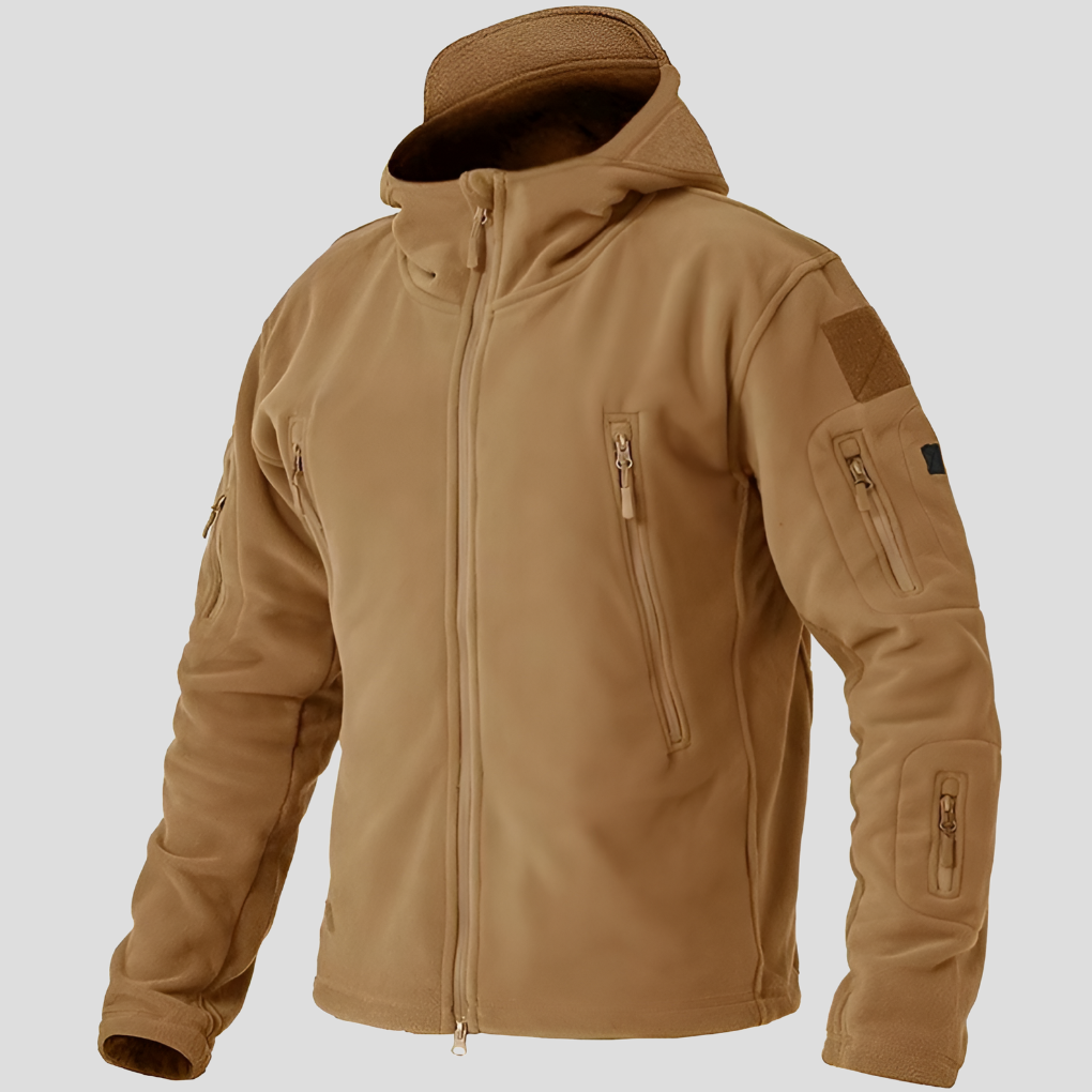 Warm Waterproof Mens Fleece Coat for Outdoor Use