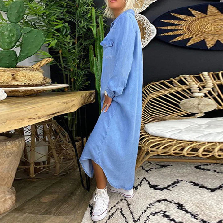Casual Classic Denim Shirt Dress