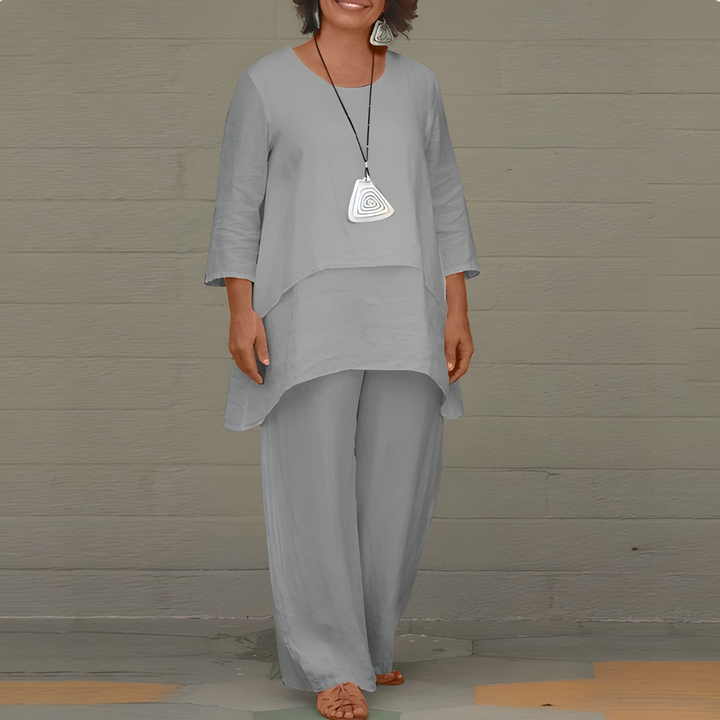 Elegant 2pc Linen Outfit for Ladies