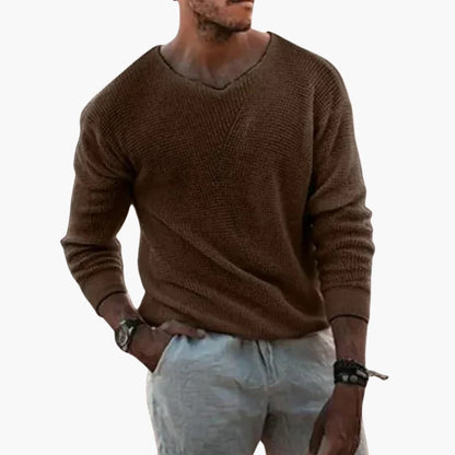 Classic Crew Neck Men's Long Sleeve Sweater