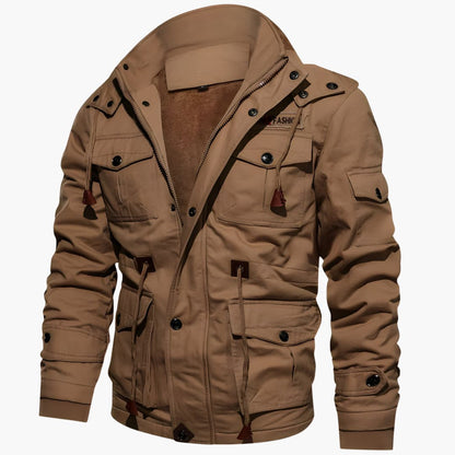 Waterproof Parka Jacket with Hood and Extra Pockets