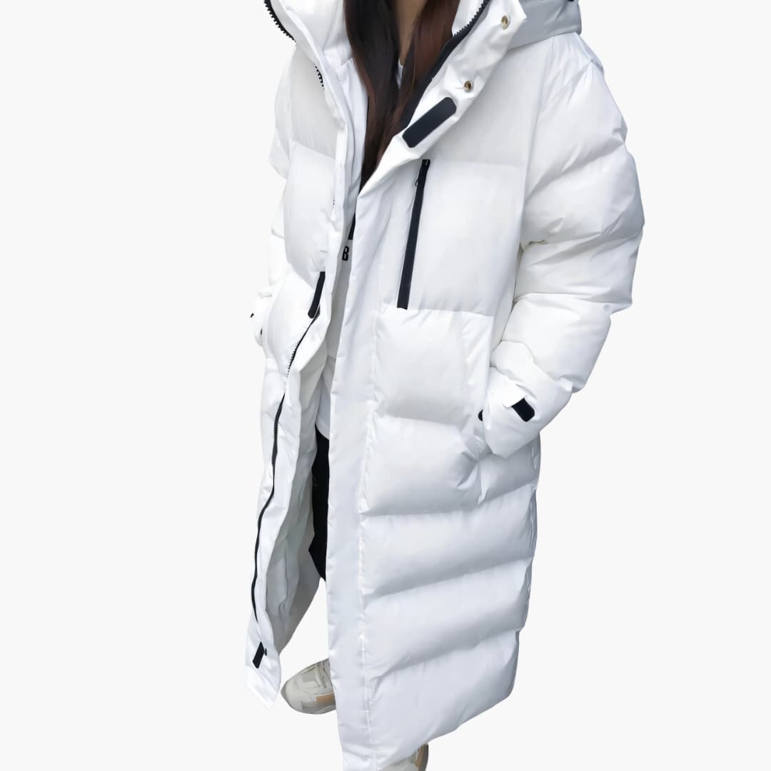 Warm Women's Parka Down Jacket with Hood