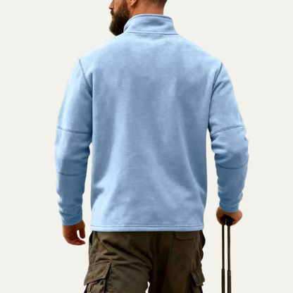 Thermal Mens Quarter Zip Fleece Jacket