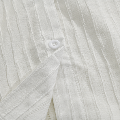 Linus | Men's Classic Fit Textured Linen Dress Shirt