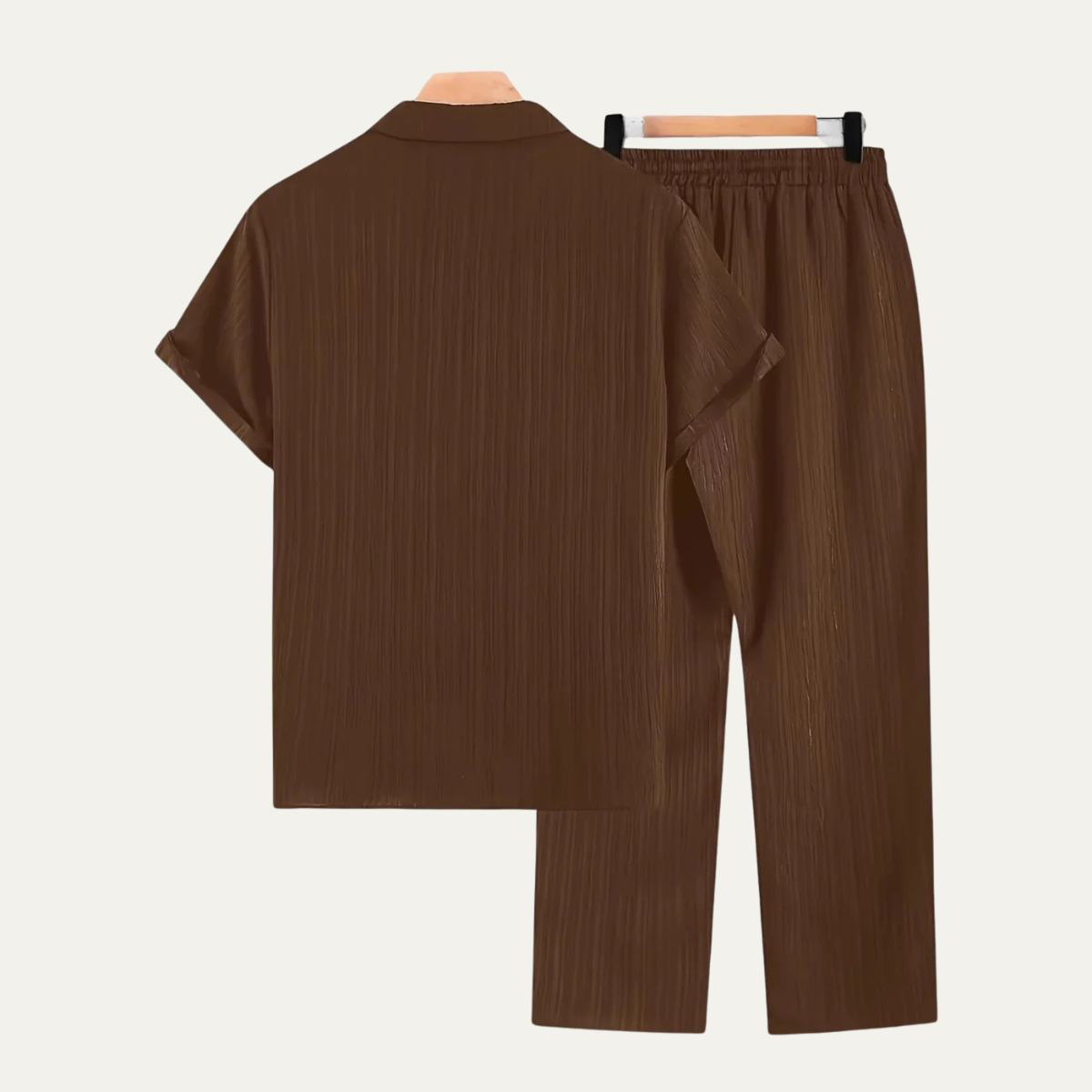 Breathable Linen Casual Shirt and Pants Set for Men