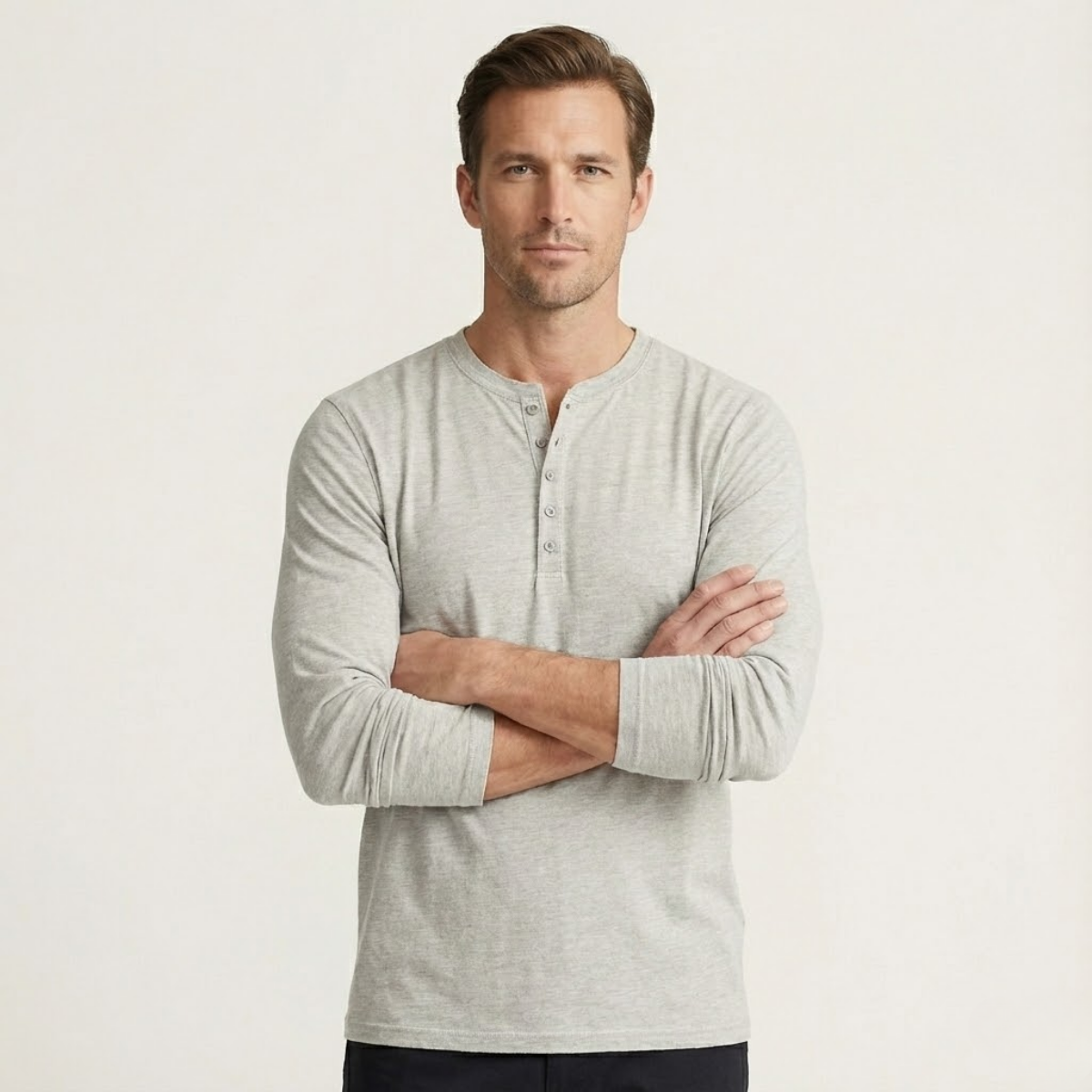 Classic Men's Cotton Long Sleeve Shirt