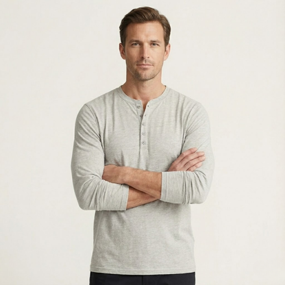 Classic Men's Cotton Long Sleeve Shirt