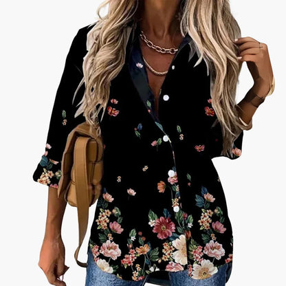 Women's Floral Print Relaxed Fit Blouse