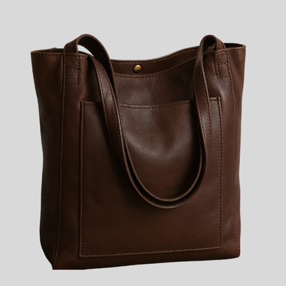 Chic Genuine Leather Tote Handbag
