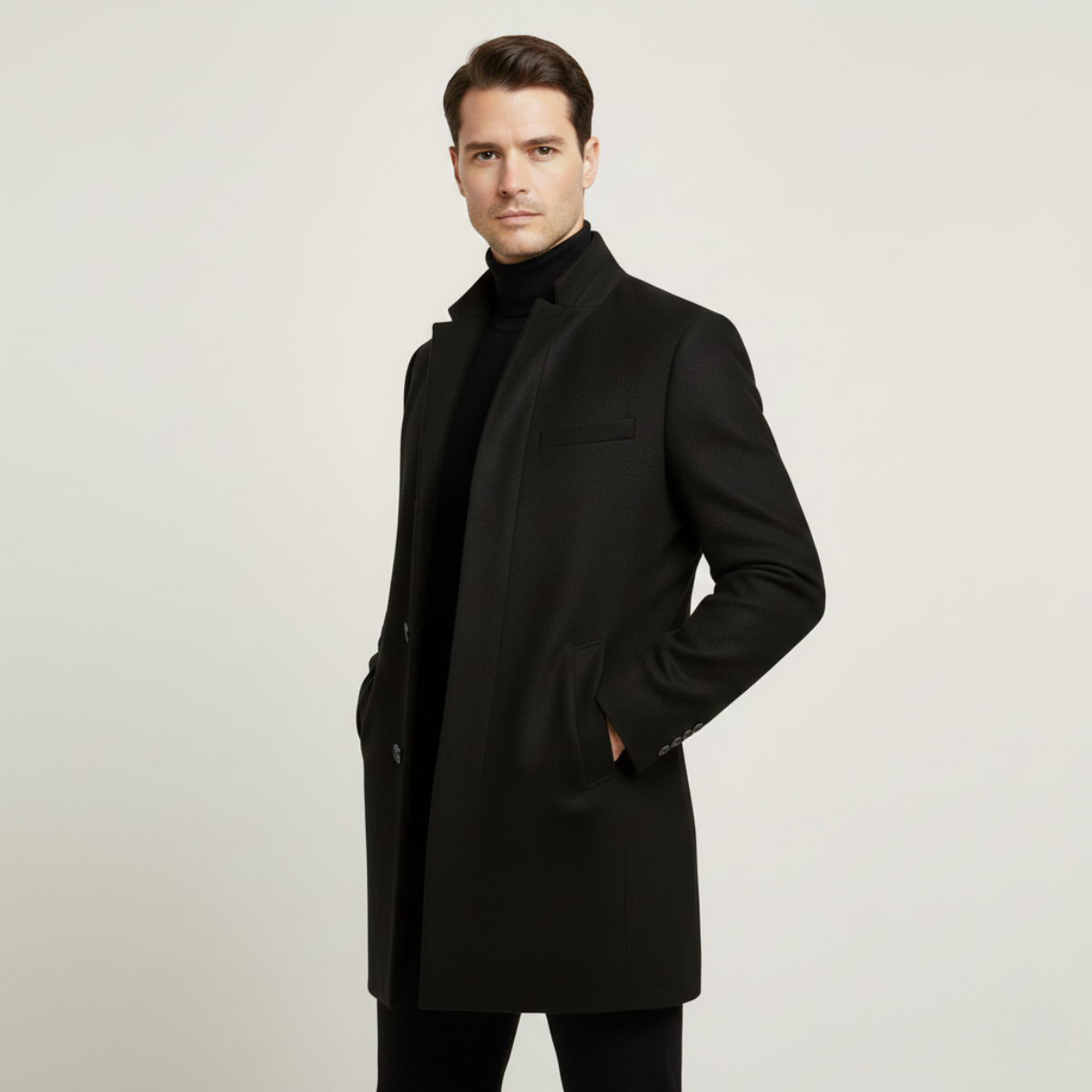 Timeless Water Resistant Mens Trench Coat