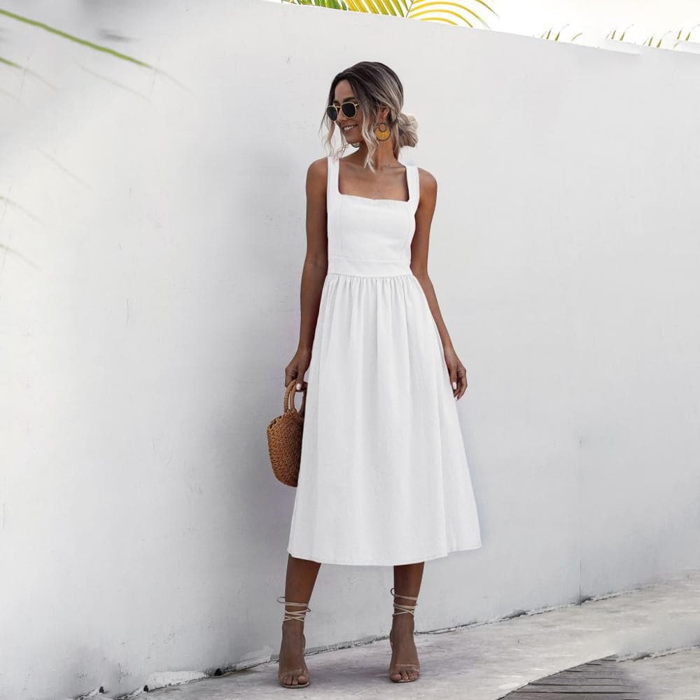 Lara - Chic Strapless Summer Dress - Nocini