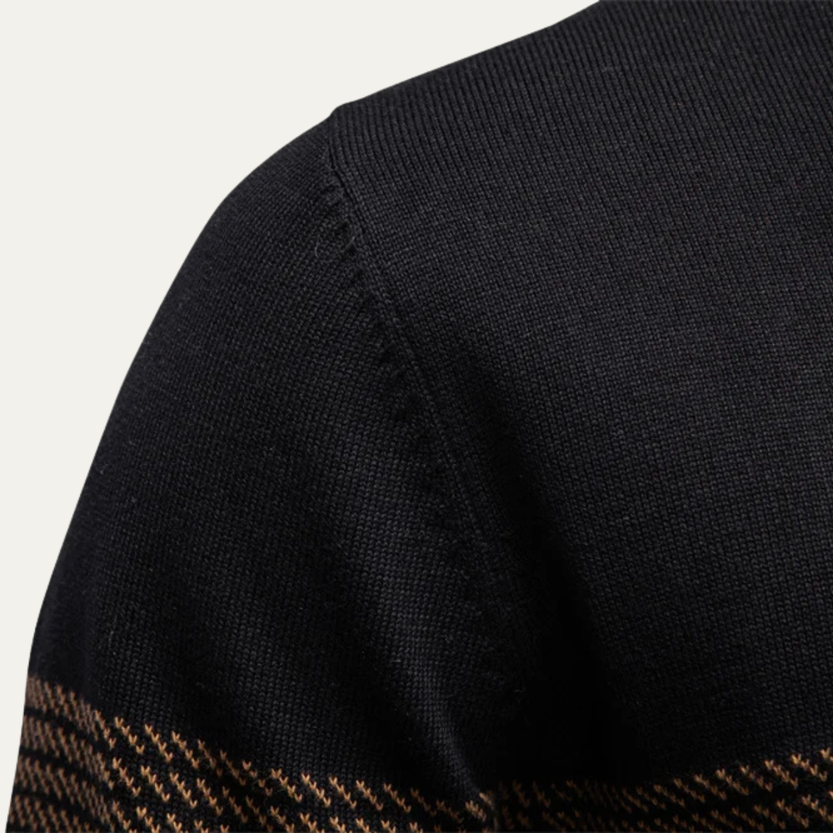 Warm Mens Half Zip Wool Sweater