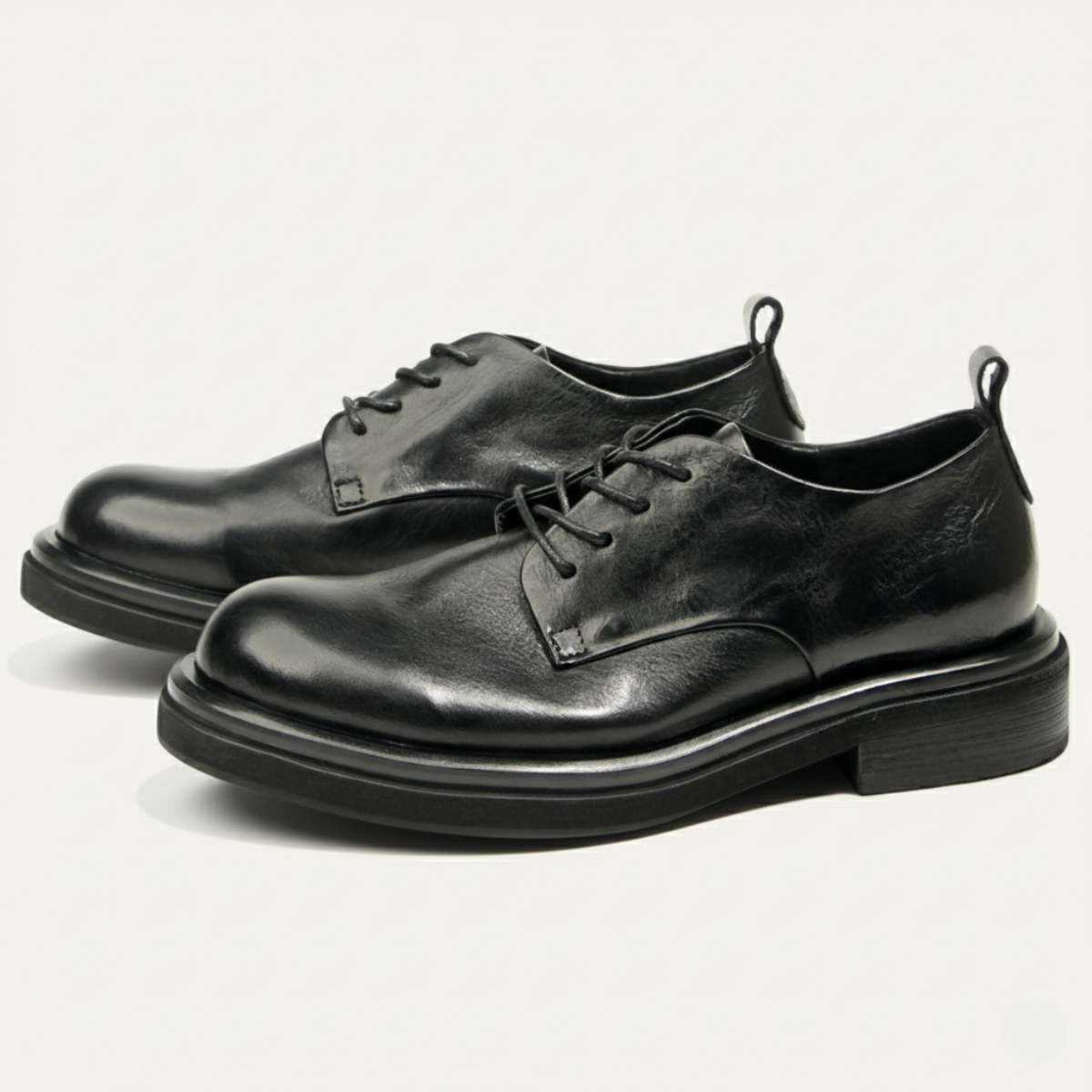 Classic Black Leather Oxford Shoe