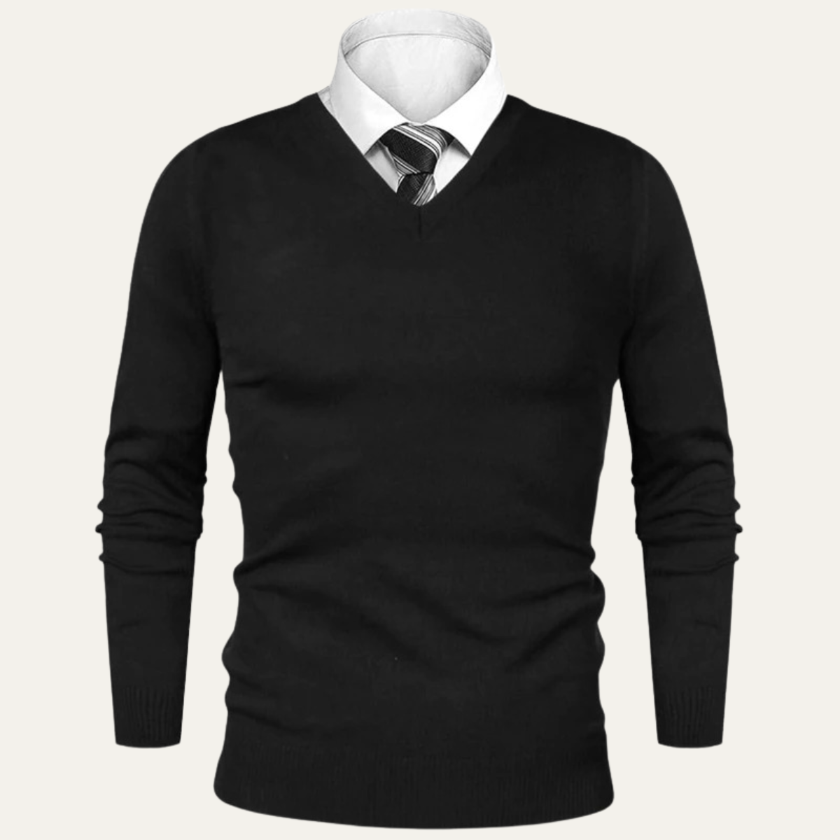 Men's Fine Gauge Merino V Neck Wool Sweater
