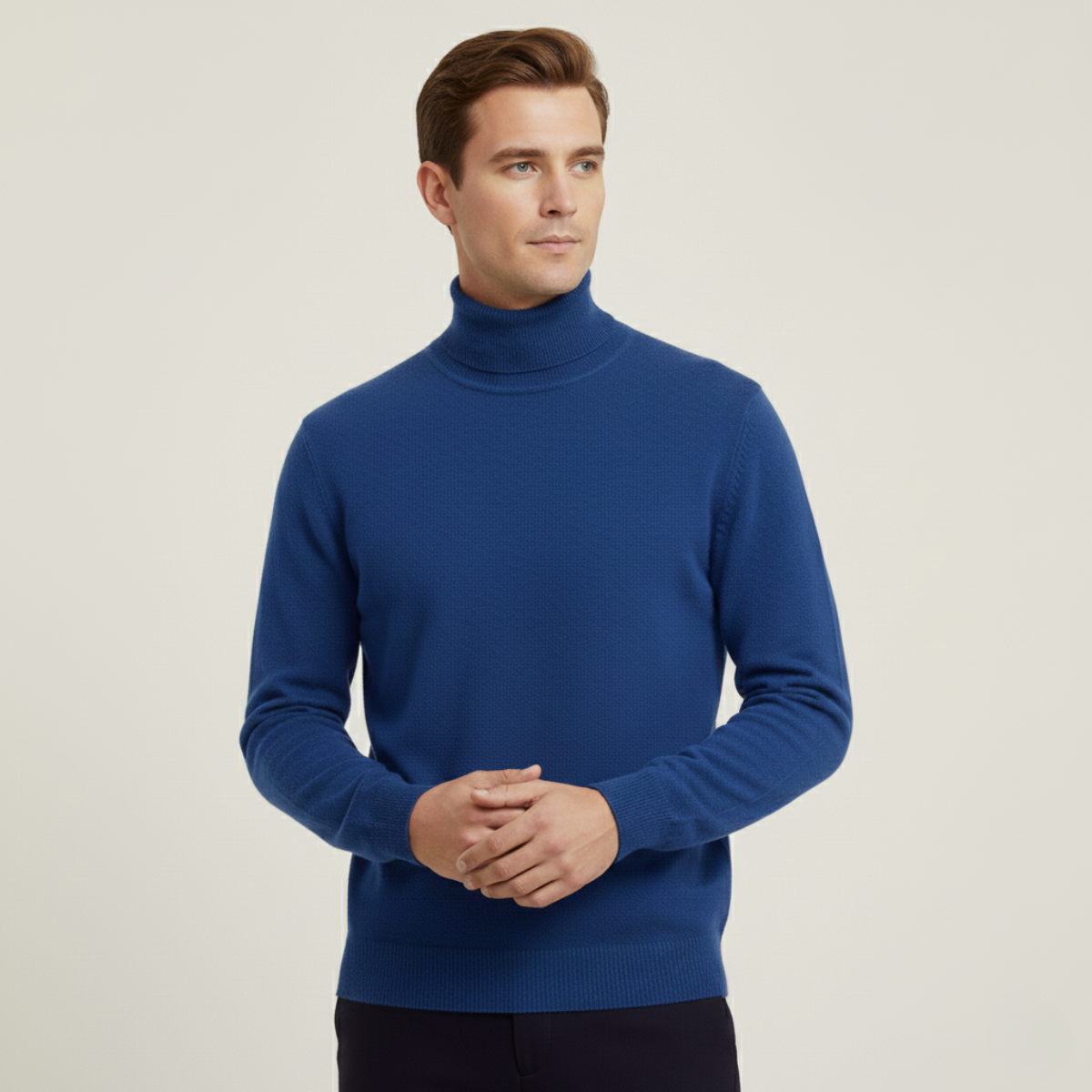 Premium Men's 100% Soft Cashmere Crew Sweater