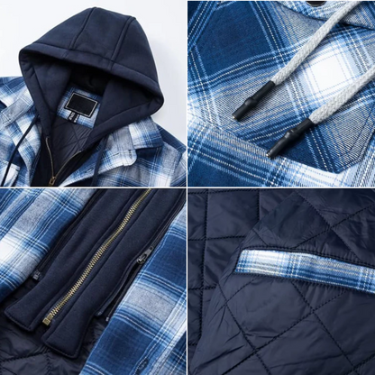 Warm Plaid Hooded Flannel Jacket
