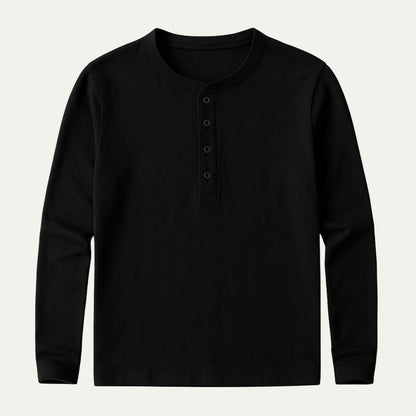 Classic Men's Long Sleeve Cotton Polo Shirt