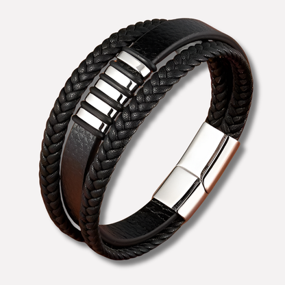 Classic Leather Wristband for Men Elegant Everyday Wear