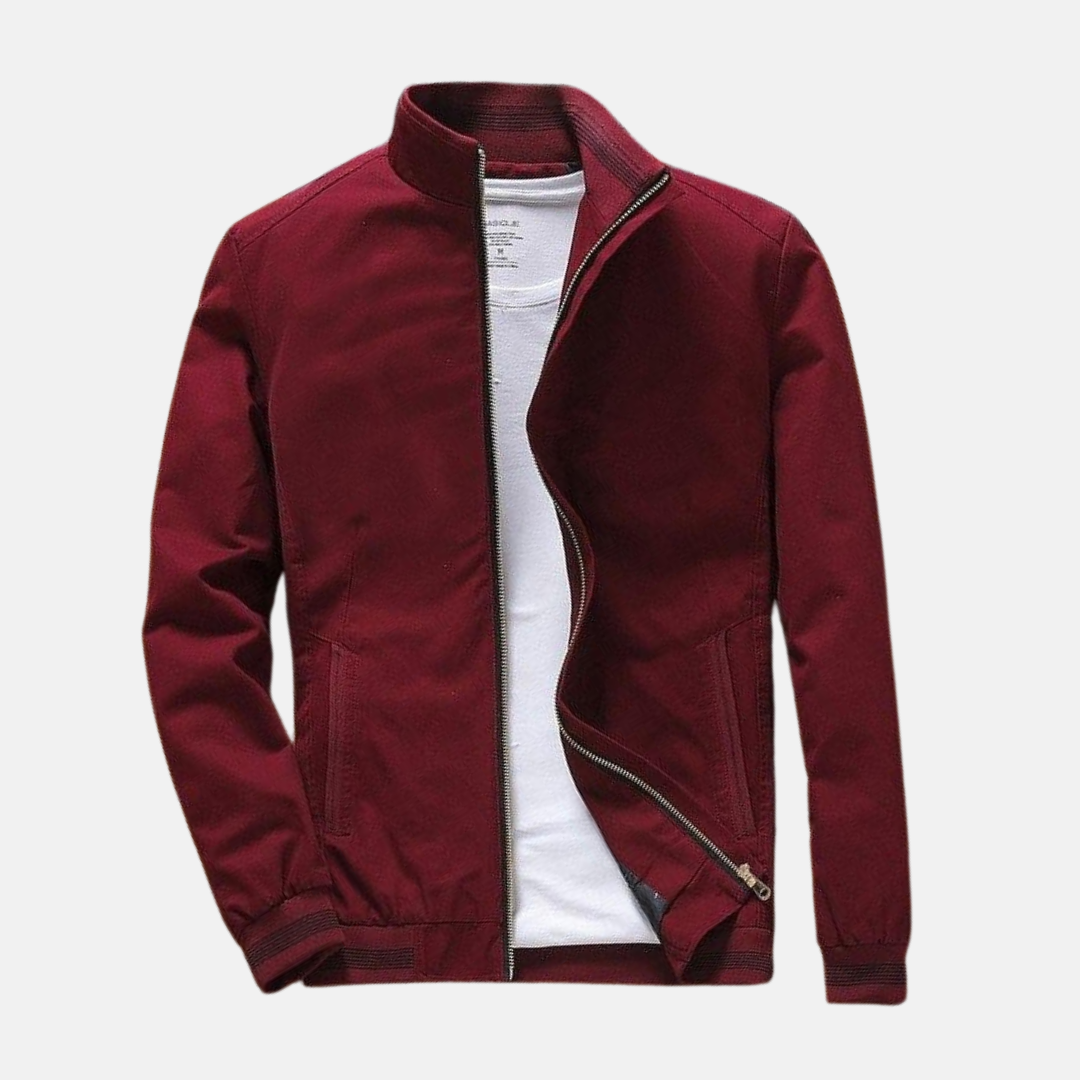 Casual Men's Zip Up Bomber Jacket