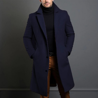 Classic Men's Winter Wool Overcoat