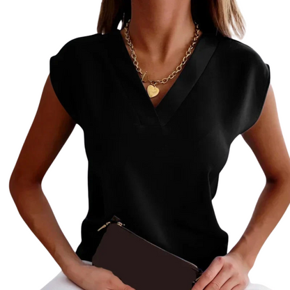Breathable Casual V-Neck Top for Women