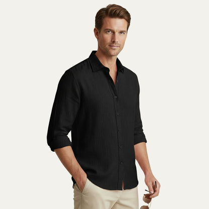 Classic Men's Relaxed Fit Linen Shirt