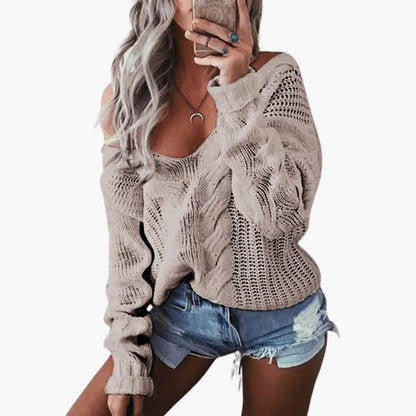 Large Women's Cozy Long Sleeve Sweater