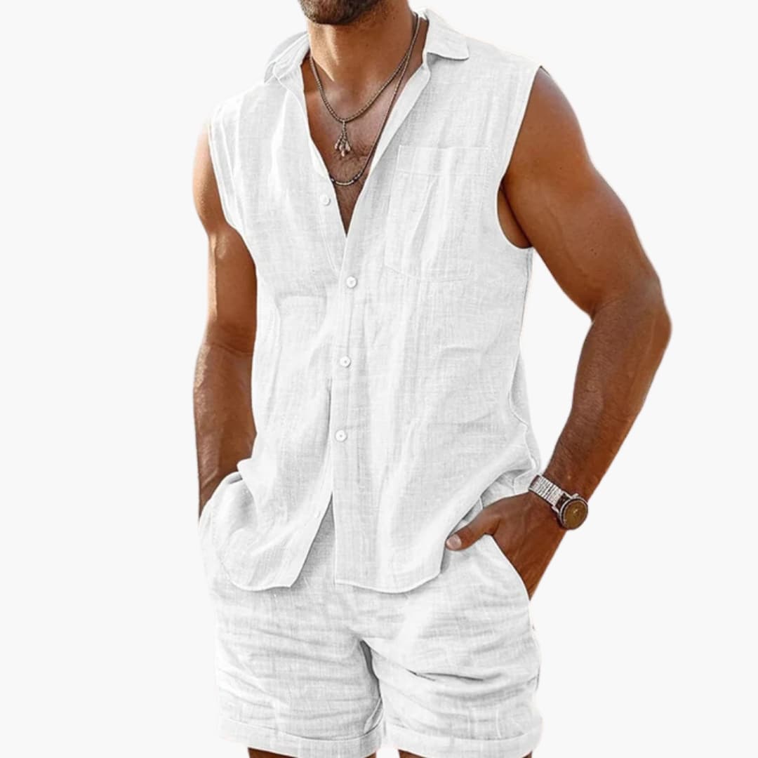 Summer Sports Vest and Shorts Set for Men