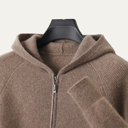 Warm Mens Merino Wool Zipper Sweater