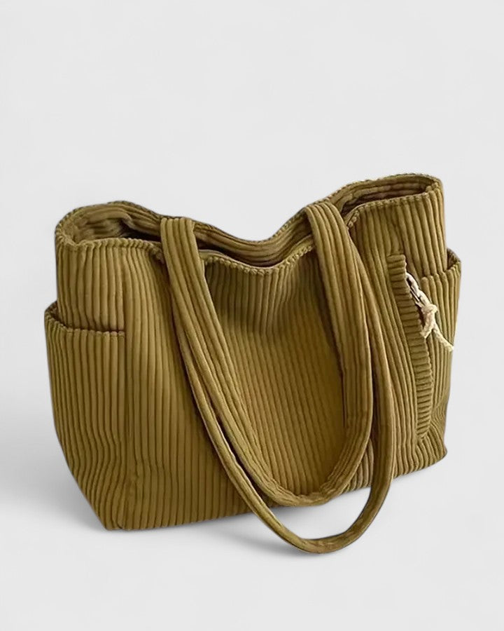 Premium Textured Shoulder Tote Bag With Strap Detail