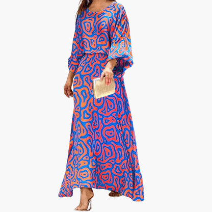 Long Printed Sundress for Women - Casual Summer Dress