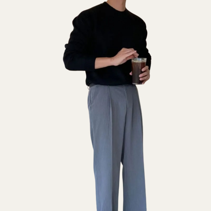Simple Men's Classic Crew Neck Knitted Sweater