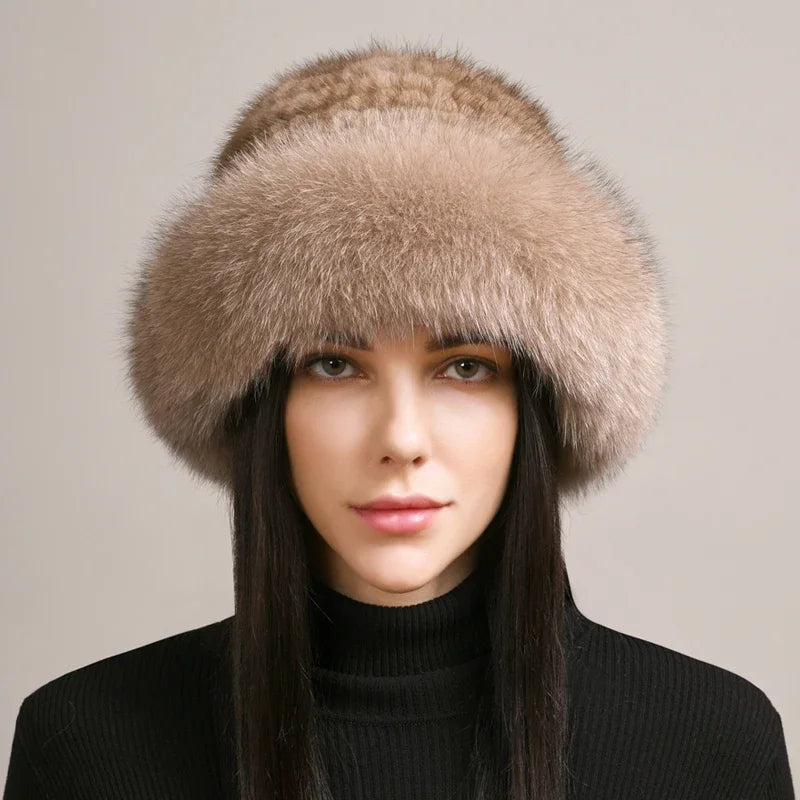 Luxury Fur Winter Beanie Hat