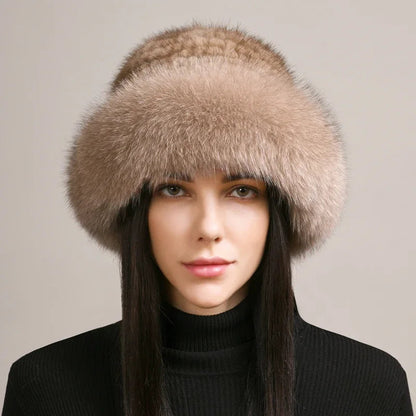 Luxury Fur Winter Beanie Hat