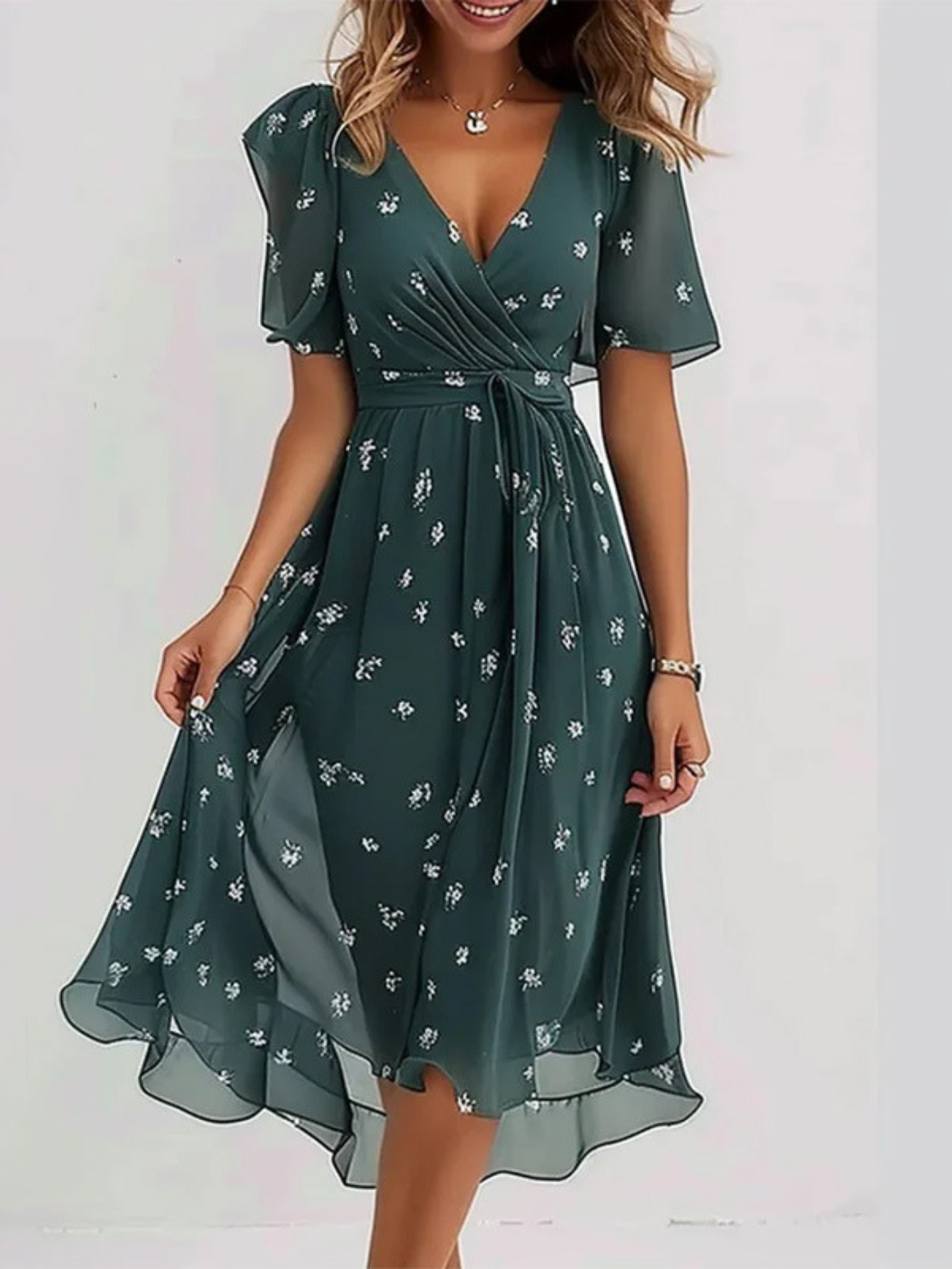 Comfy Summer Dress With Tummy Panel