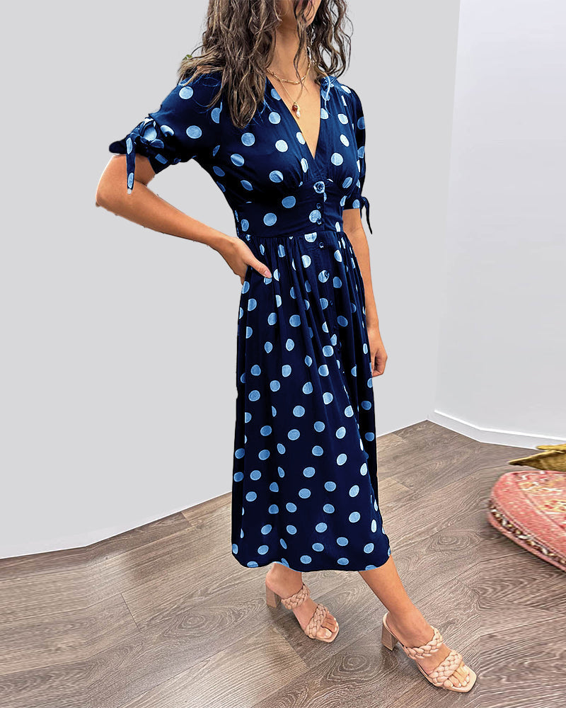 Chic Dot Pattern Women's Dress