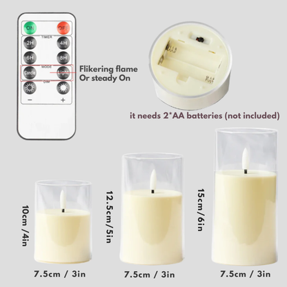 Warm White Flameless Candle 3-Pack - Olytrend