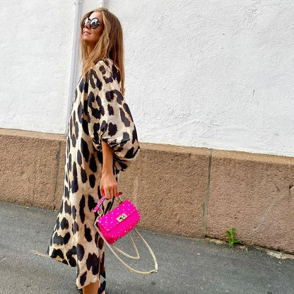 Chic Leopard Pattern Women's Dress
