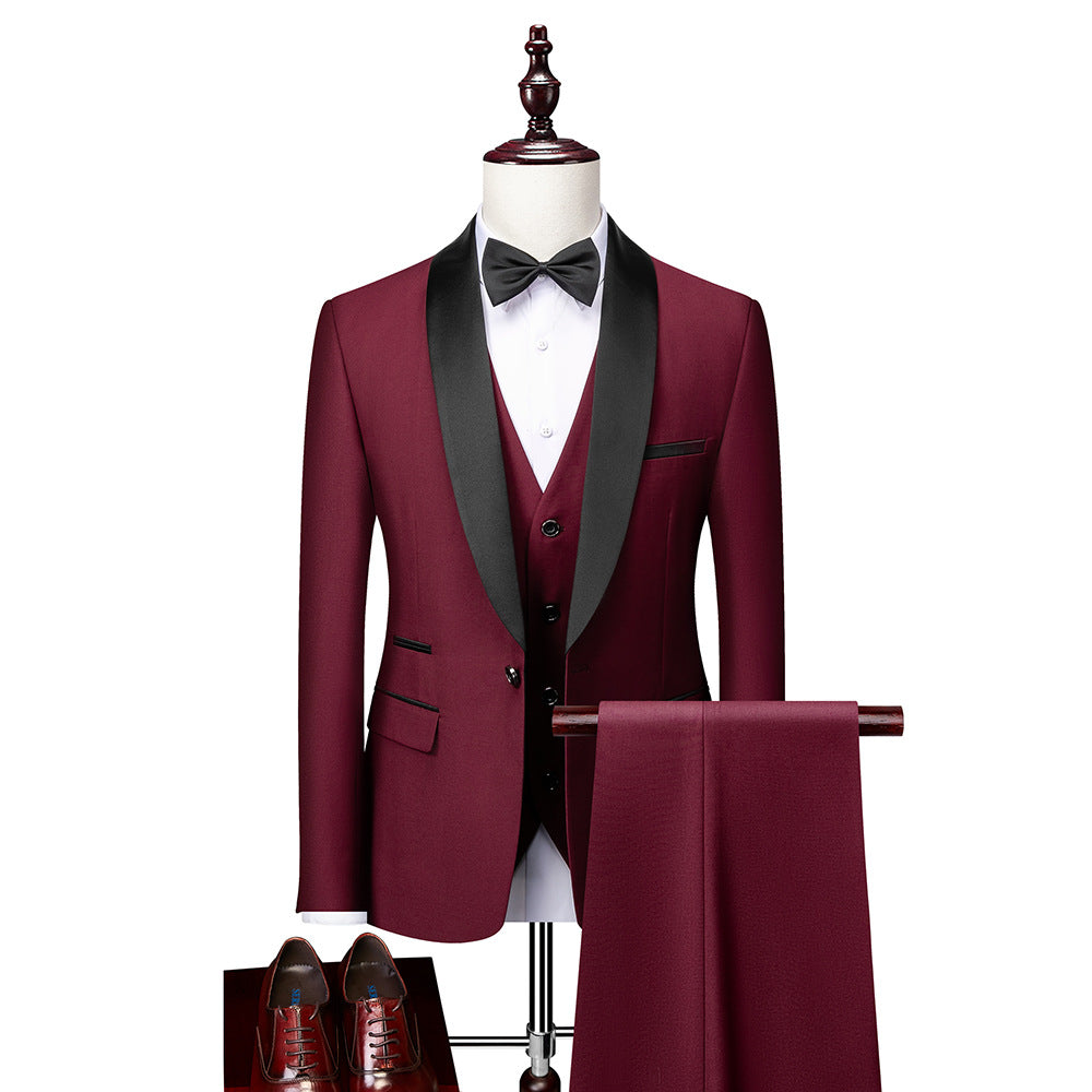 Men's Classic Fit 3-Piece Business Suit