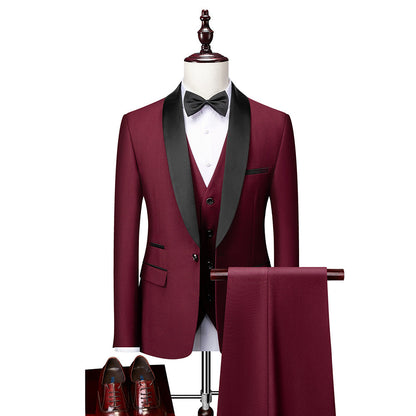 Men's Classic Fit 3-Piece Business Suit