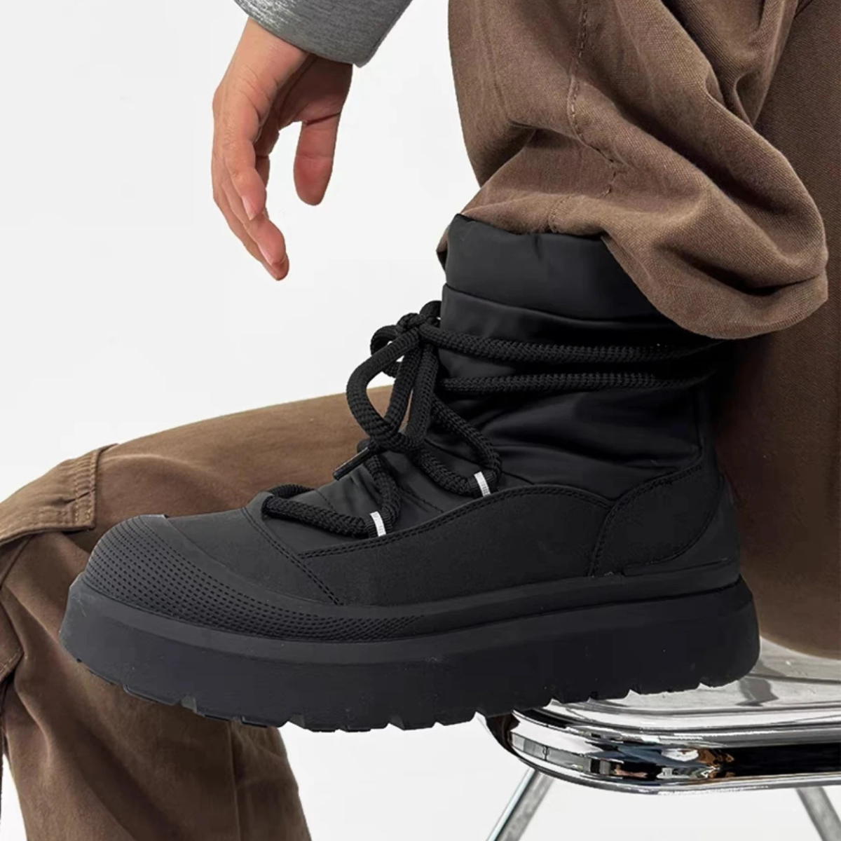 Insulated Men's Waterproof Ankle Snow Boots