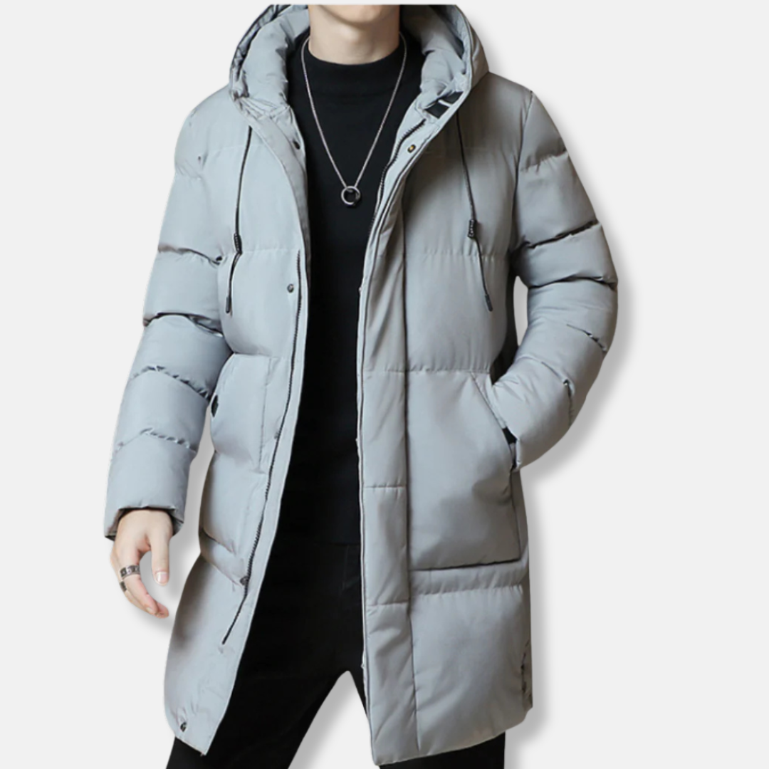 Warm Quilted Down Hooded Jacket