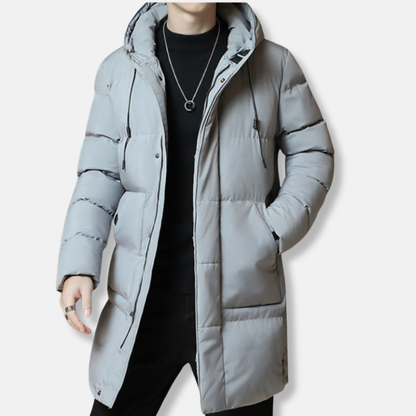 Warm Quilted Down Hooded Jacket